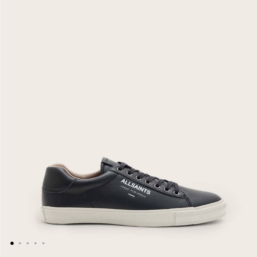 Men’s All Saints Underground Leather Low Top Sneakers Sz 11 LIKE NEW